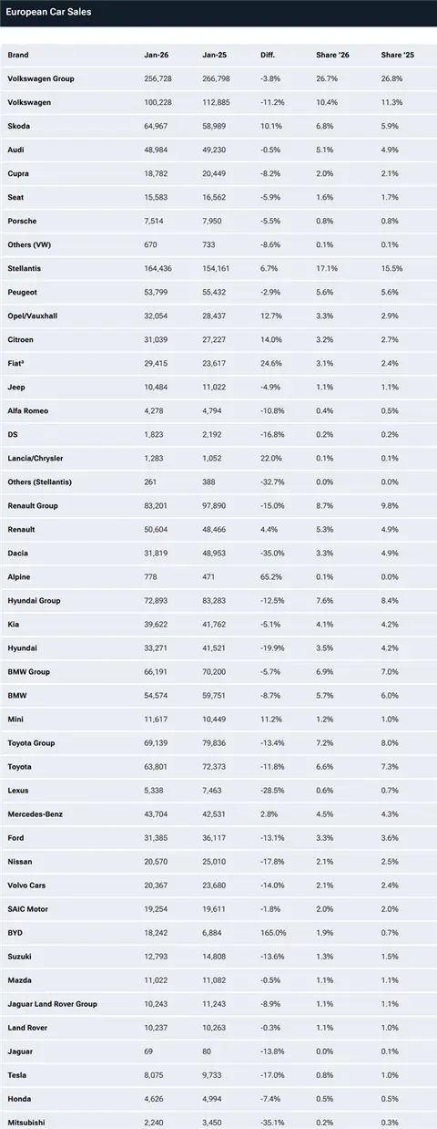 欧洲车市分化加剧 比亚迪逆袭特斯拉 电动化提速